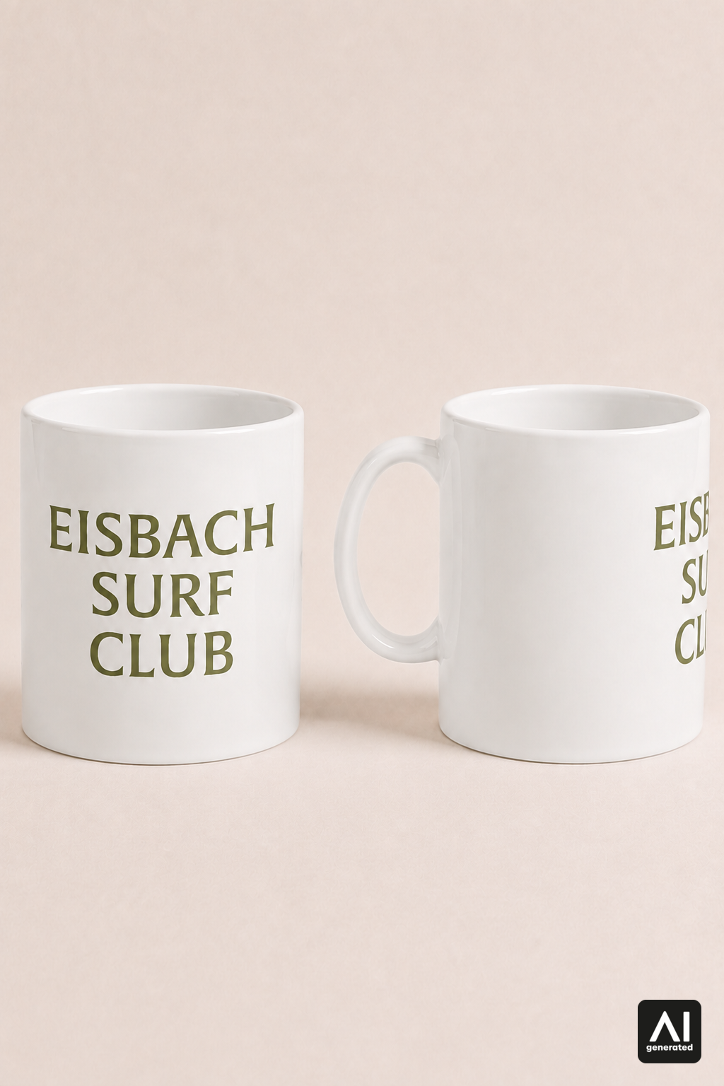 Tasse Eisbach Surf Club – Produktansicht in Light Olive und Grün