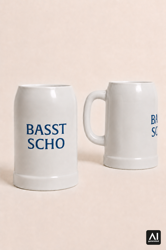 Krug Basst Scho – Produktansicht in Blau