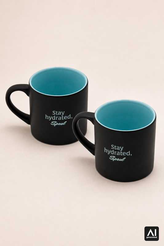 Tasse „Stay hydrated, Spezl 180ml – Produktansicht
