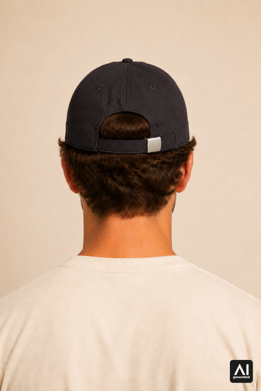 Bavaria World Cap Herren in Schwarz – Rückansicht mit Metallverschluss