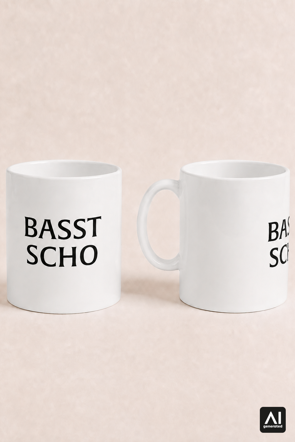 Tasse Basst Scho – Produktansicht in Schwarz