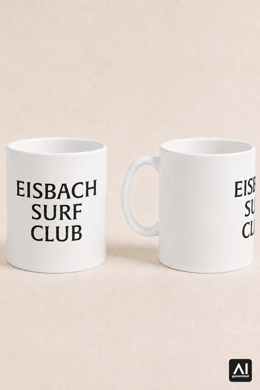 Tasse Eisbach Surf Club – Produktansicht in Schwarz