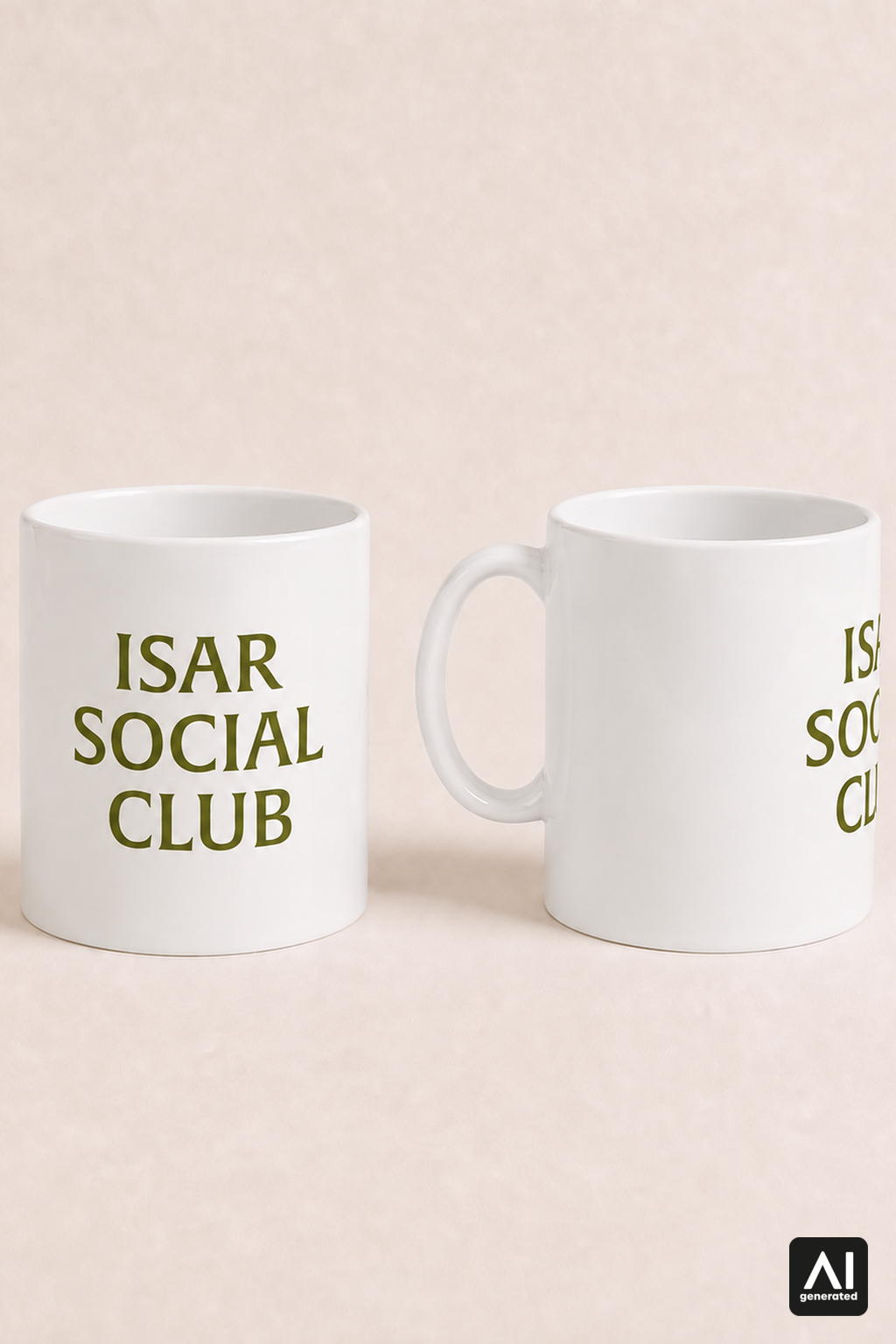 Tasse Isar Social Club – Produktansicht in Light Olive und Grün