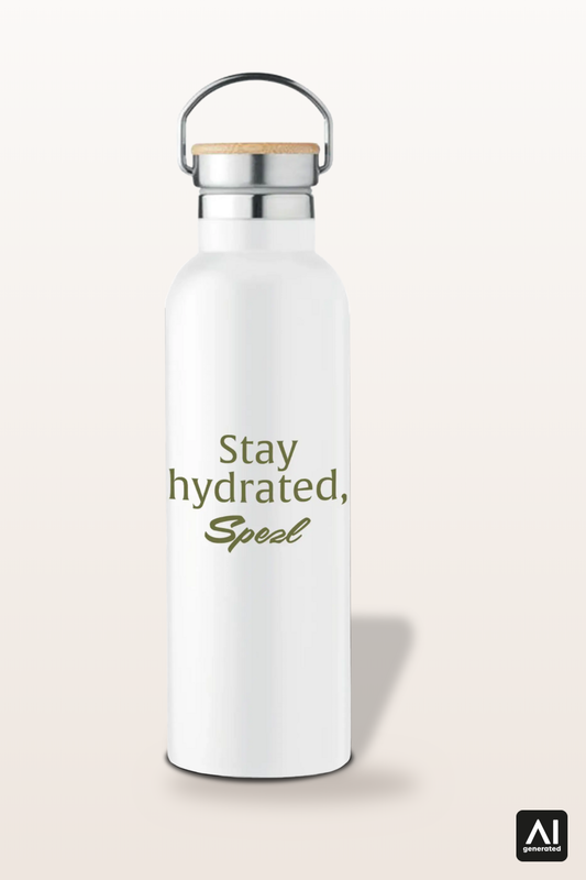 Edelstahlflasche Stay Hydrated, Spezl – Produktansicht in Grün