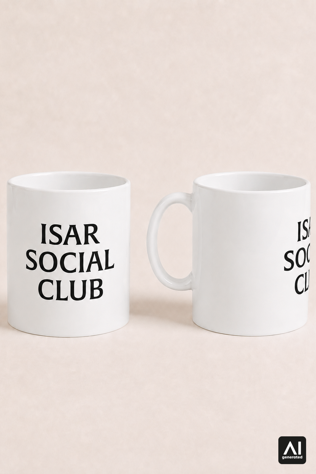 Tasse Isar Social Club – Produktansicht in Schwarz