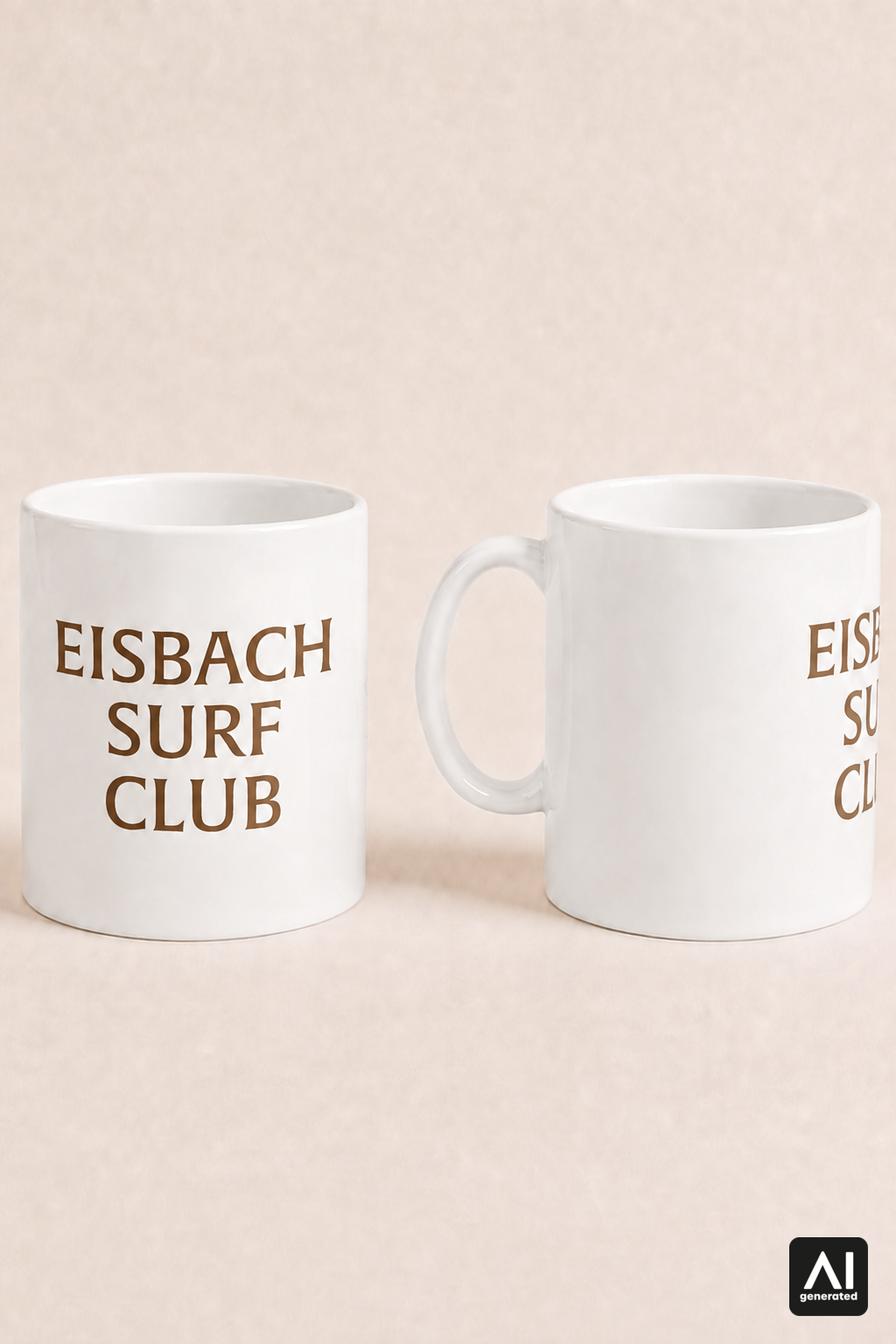 Tasse Eisbach Surf Club – Produktansicht in Braun