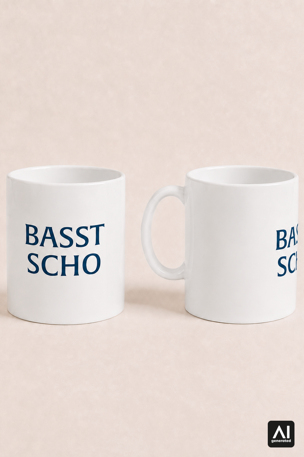 Tasse Basst Scho – Produktansicht in Blau
