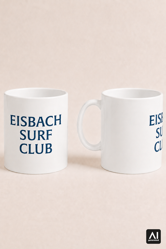 Tasse Eisbach Surf Club – Produktansicht in Blau