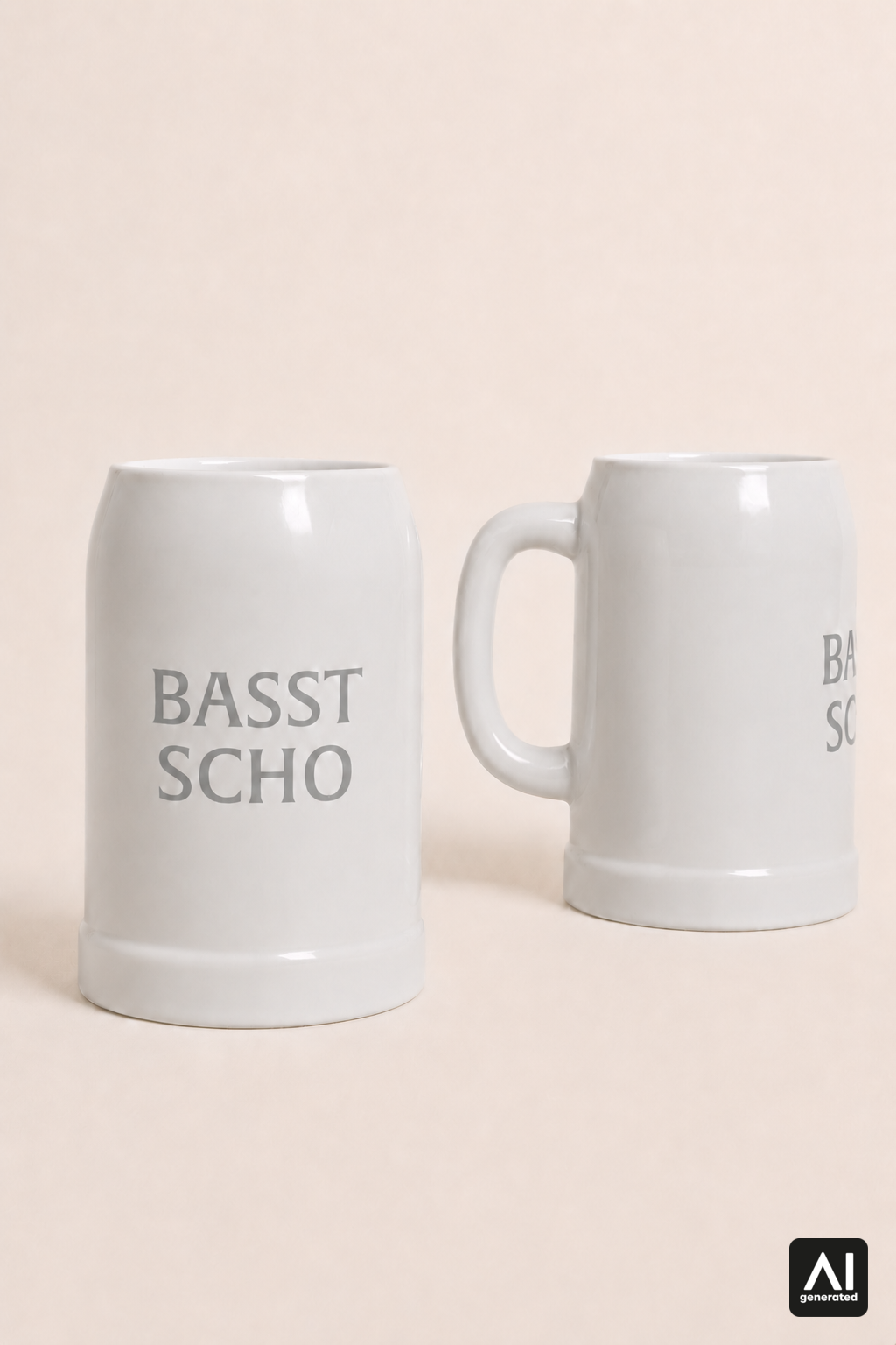 Krug Basst Scho – Produktansicht in Silber