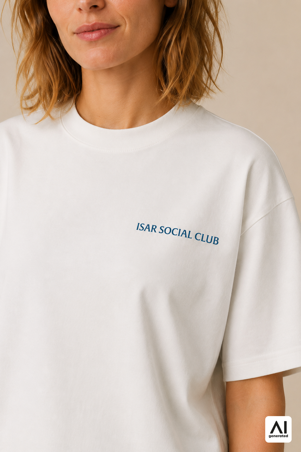 T-Shirt Isar Social Club Damen – Detailansicht