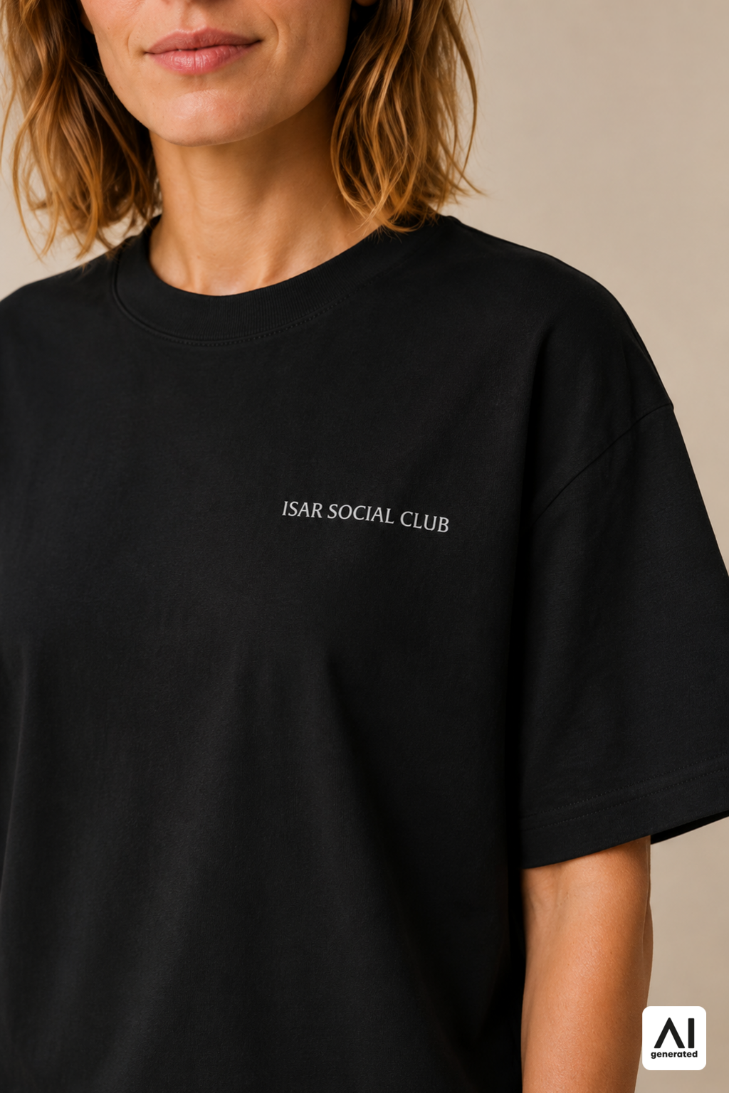 T-Shirt Isar Social Club Damen – Detailansicht