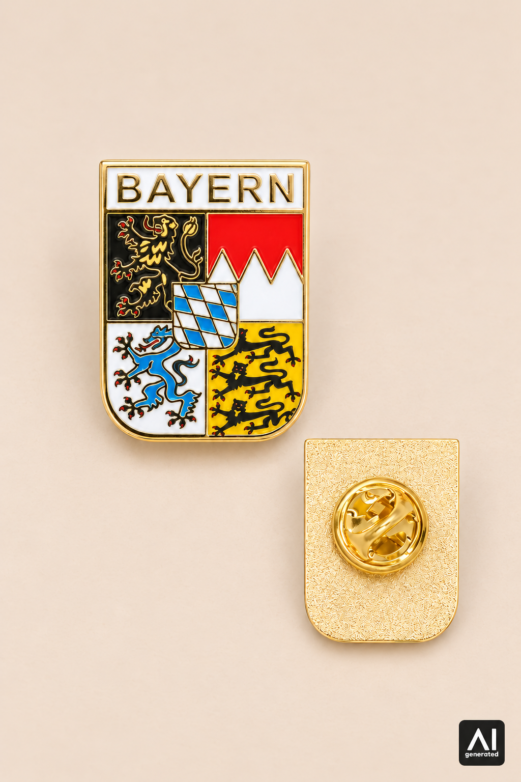 Pin Bayern Wappen aus Metall – 25 × 20 mm