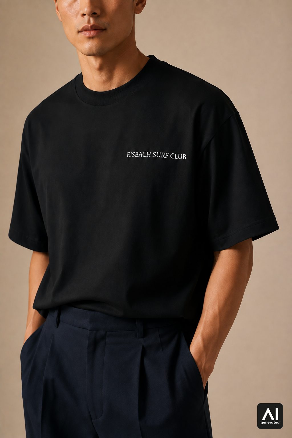 T-Shirt Eisbach Surf Club Herren – Detailansicht