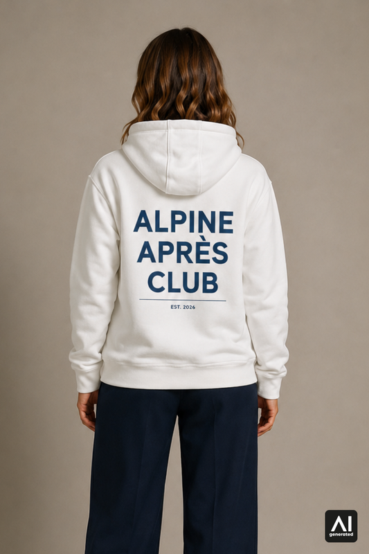 Hoodie Damen Alpine Après Club – Rückansicht