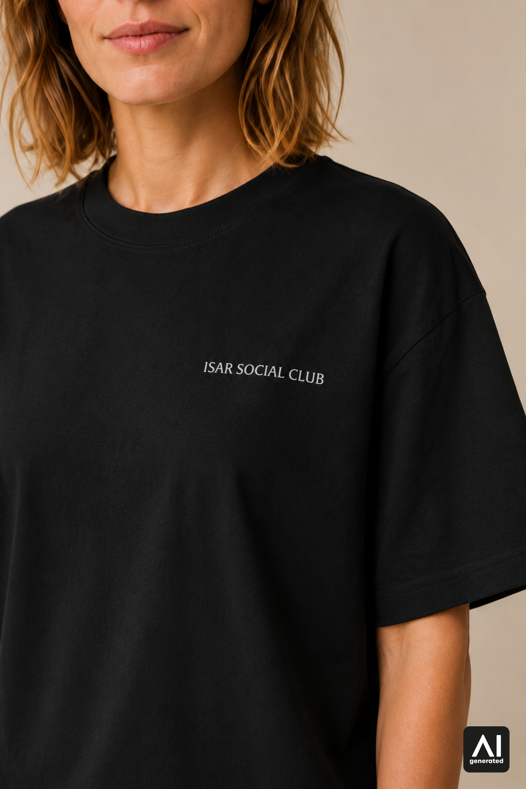 T-Shirt Isar Social Club Damen – Detailansicht