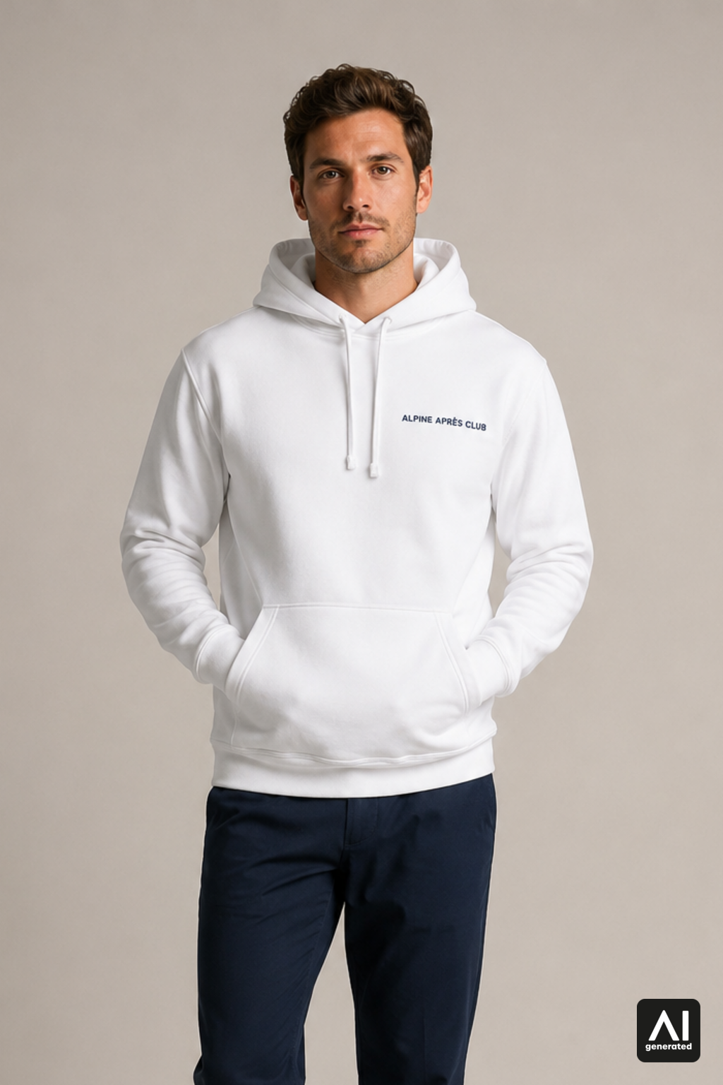 Hoodie Herren Alpine Après Club – Vorderansicht