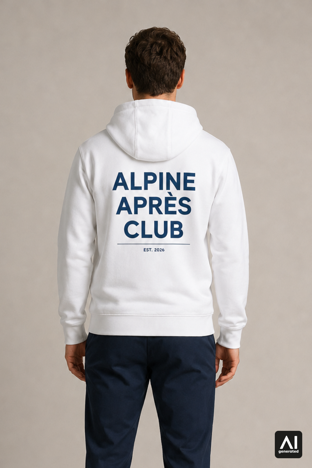Hoodie Herren Alpine Après Club – Rückansicht